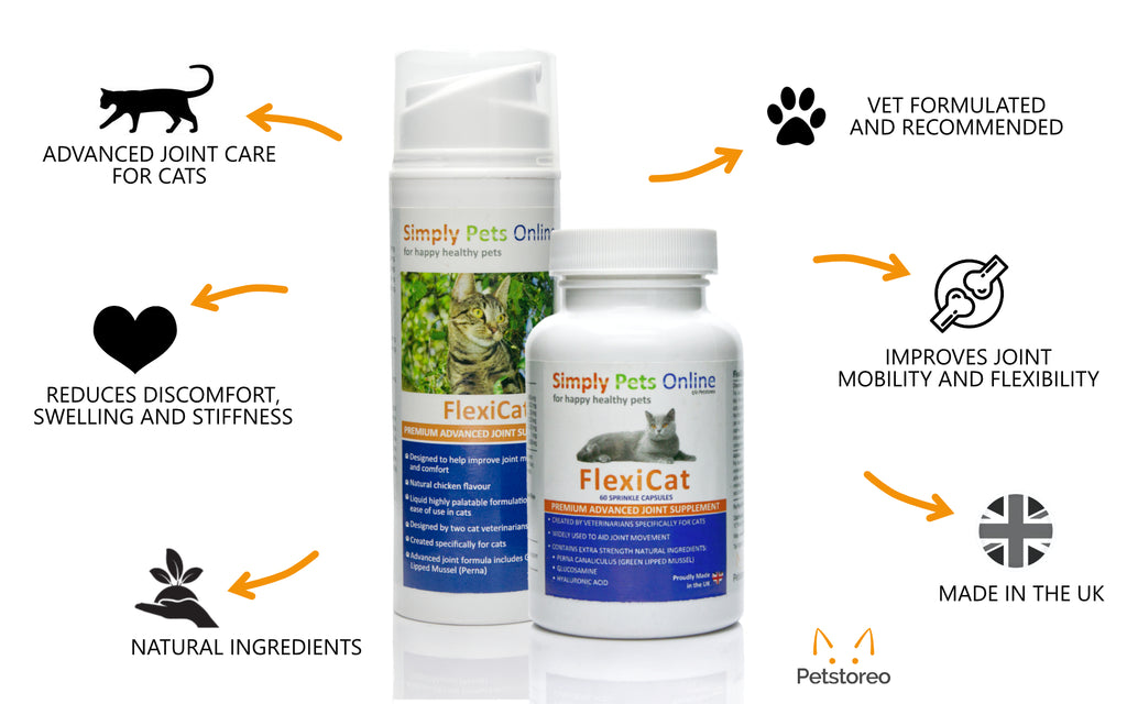 Cat Joint Supplement - Natural Antioxidants, Promotes Mobility in Cats